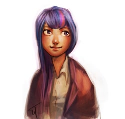 Size: 607x581 | Tagged: safe, artist:mugenmcfugen, derpibooru import, twilight sparkle, human, humanized, solo