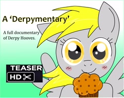 Size: 2788x2192 | Tagged: safe, artist:pinkamena-chan, derpy hooves, pegasus, pony, documentary, female, food, mare, muffin, solo