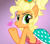 Size: 500x436 | Tagged: safe, screencap, applejack, earth pony, pony, simple ways, applejewel, duckface, heart, looking at you, pouting, raised eyebrow, solo