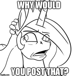 Size: 490x475 | Tagged: safe, artist:mistermech, edit, princess celestia, alicorn, pony, horrified, lineart, monochrome, why would you post that