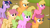 Size: 1366x768 | Tagged: safe, screencap, applejack, cherry berry, daisy, dizzy twister, flower wishes, orange swirl, scootaloo, twilight sparkle, earth pony, pony, the mysterious mare do well