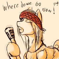 Size: 1000x1000 | Tagged: safe, artist:dragk, derpibooru import, axl rose, ponified, solo