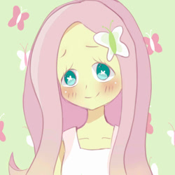 Size: 1000x1000 | Tagged: safe, artist:kaisaki, fluttershy, equestria girls, pixiv, solo