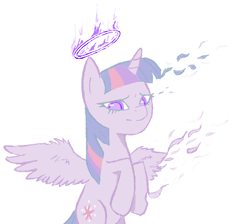 Size: 476x427 | Tagged: safe, artist:hipster-ponies, derpibooru import, twilight sparkle, twilight sparkle (alicorn), alicorn, angel, pony, female, flockdraw, halo, mare, solo