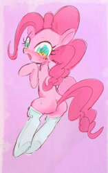 Size: 401x640 | Tagged: safe, artist:gebomamire, pinkie pie, earth pony, pony, clothes, plot, socks, solo