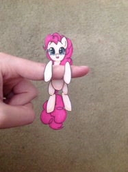 Size: 1936x2592 | Tagged: safe, artist:toprabbittop, pinkie pie, human, irl, irl human, paper child, paper pony, photo