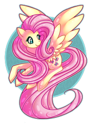 Size: 700x943 | Tagged: safe, artist:kiwicide, fluttershy, pegasus, pony, abstract background, female, mare, solo