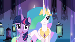 Size: 1366x768 | Tagged: safe, screencap, princess celestia, twilight sparkle, equestria girls, equestria girls (movie)