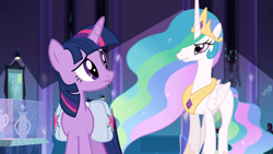 Size: 1366x768 | Tagged: safe, screencap, princess celestia, twilight sparkle, equestria girls, solo