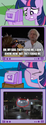 Size: 564x1529 | Tagged: safe, derpibooru import, twilight sparkle, back to the future, exploitable meme, facehoof, fail, meme, obligatory pony, tv meme