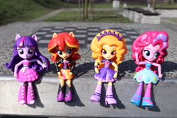 Size: 6000x4000 | Tagged: safe, artist:artofmagicpoland, adagio dazzle, pinkie pie, sunset shimmer, twilight sparkle, twilight sparkle (alicorn), alicorn, equestria girls, female, irl, lesbian, photo, photography, shipping, sunsagio, sunsetpie, sunsetsparkle, twinkie