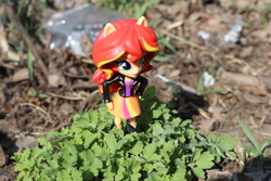 Size: 6000x4000 | Tagged: safe, artist:artofmagicpoland, sunset shimmer, equestria girls, bush, doll, equestria girls minis, fail, failure, hiding, plant, pun, solo, toy