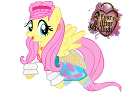 Size: 920x697 | Tagged: safe, artist:thunderfists1988, edit, fluttershy, pegasus, pony, ashlynn ella, ever after high, simple background, solo, transparent background