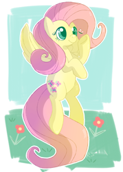 Size: 1500x2100 | Tagged: safe, artist:skippyskiddo, fluttershy, butterfly, pegasus, pony, cute, female, flower, flying, mare, shyabetes, solo