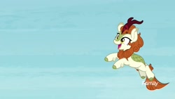 Size: 1920x1080 | Tagged: safe, screencap, autumn blaze, kirin, sounds of silence, cloven hooves, female, leaping, solo