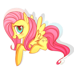 Size: 800x800 | Tagged: safe, artist:foxsane, fluttershy, pegasus, pony, female, mare, pink mane, solo, yellow coat