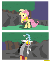 Size: 4118x4982 | Tagged: safe, artist:conikiblasu-fan, daring do, discord, fluttershy, draconequus, pegasus, pony, absurd resolution, discoshy, female, male, shipping, straight