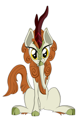 Size: 1600x2351 | Tagged: safe, artist:dualtry, autumn blaze, kirin, sounds of silence, spoiler:s08, cloven hooves, female, mare, simple background, solo, transparent background