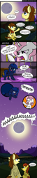 Size: 800x3783 | Tagged: safe, artist:veggie55, princess celestia, princess luna, oc, oc:vento, alicorn, pegasus, pony, cewestia, colt, comic, dialogue, eclipse, filly, male, solar eclipse, spanish, speech bubble, stallion, translation, translator:the-luna-fan, woona