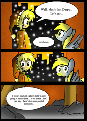 Size: 567x791 | Tagged: safe, artist:neoncabaret, derpy hooves, oc, oc:mel, human, pegasus, pony, comic:derpy's wish, comic, female, mare