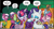 Size: 1315x699 | Tagged: safe, artist:jay fosgitt, derpibooru import, idw, applejack, cheerilee, cherry blossom (idw), cloverleaf, diamante elegante, fluttershy, pinkie pie, rainbow dash, rarity, twilight sparkle, twilight sparkle (alicorn), alicorn, earth pony, pegasus, pony, unicorn, spoiler:comic, spoiler:comic29, female, iron hock, mane six, mare, mask, sisters, twins