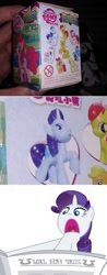 Size: 435x1113 | Tagged: safe, rarity, blind bag, chinese, god is dead, i'll destroy her, image macro, irl, meme, photo, toy