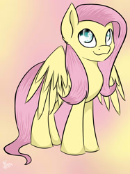 Size: 1936x2592 | Tagged: safe, artist:hayley1432, fluttershy, pegasus, pony, female, mare, simple background, solo