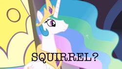 Size: 1366x768 | Tagged: safe, screencap, princess celestia, alicorn, pony, behaving like a dog, cute, image macro, meme, solo, up