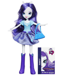 Size: 518x662 | Tagged: safe, rarity, equestria girls, boots, clothes, doll, high heel boots, irl, jewelry, necklace, official, photo, purse, skirt, solo, toy