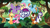 Size: 1280x720 | Tagged: safe, derpibooru import, applejack, autumn blaze, fluttershy, pinkie pie, rainbow dash, rarity, twilight sparkle, twilight sparkle (alicorn), alicorn, earth pony, kirin, pegasus, pony, unicorn, sounds of silence, game, gameloft, mane six, my little pony logo