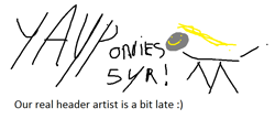 Size: 807x350 | Tagged: safe, artist:yaymuffins, derpy hooves, pegasus, pony, c:, female, mare, simple background, solo, stick figure, stylistic suck, white background, yayponies