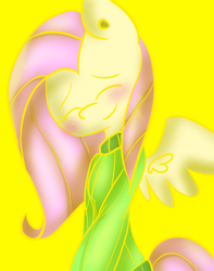 Size: 1024x1297 | Tagged: safe, artist:punguinallyes, fluttershy, anthro, clothes, solo