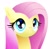 Size: 960x944 | Tagged: safe, artist:pink rose, fluttershy, pegasus, pony, bust, looking at you, smiling, solo