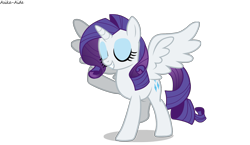 Size: 1550x900 | Tagged: safe, artist:asika-aida, rarity, alicorn, pony, alicornified, race swap, raricorn, solo