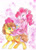 Size: 1471x2064 | Tagged: safe, artist:nandalace, cheese sandwich, pinkie pie, earth pony, pony, duo, female, mare, traditional art