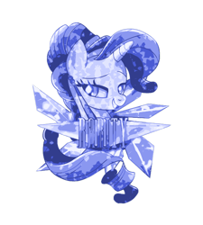 Size: 640x711 | Tagged: safe, rarity, crystal pony, pony, unicorn, clothes, crystallized, t-shirt