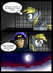 Size: 571x791 | Tagged: safe, artist:neoncabaret, derpy hooves, human, pegasus, pony, comic:derpy's wish, comic, female, mare, moon, police officer, thought bubble