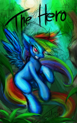 Size: 1207x1920 | Tagged: safe, artist:foldeath, derpibooru import, rainbow dash, pegasus, pony, black gryph0n, fighting back, paintstorm, sketch, solo, song reference