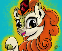 Size: 1458x1200 | Tagged: safe, artist:dsana, autumn blaze, kirin, sounds of silence, cloven hooves, female, looking at you, open mouth, solo