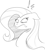 Size: 757x849 | Tagged: safe, artist:purple-yoshi-draws, fluttershy, pegasus, pony, female, mare, monochrome, solo