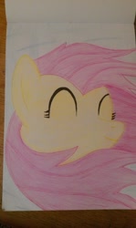 Size: 691x1156 | Tagged: safe, artist:maybyaghost, fluttershy, pegasus, pony, pencil drawing, solo, traditional art