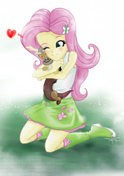 Size: 2480x3507 | Tagged: safe, artist:tokatl, discord, fluttershy, equestria girls, clothes, discoshy, female, male, shipping, skirt, straight, tanktop