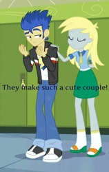 Size: 600x949 | Tagged: safe, artist:lizahz, edit, edited screencap, screencap, derpy hooves, flash sentry, equestria girls, friendship games, crack shipping, cropped, derpsentry, male, shipping, straight