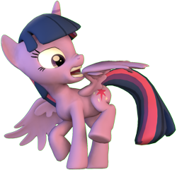 Size: 1081x1041 | Tagged: safe, artist:drdicksamazingstick, derpibooru import, twilight sparkle, twilight sparkle (alicorn), alicorn, pony, 3d, nose wrinkle, preening, solo, source filmmaker