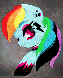 Size: 600x734 | Tagged: safe, artist:euphoriapony, derpibooru import, rainbow dash, pegasus, pony, emo, emodash, solo