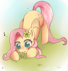 Size: 883x922 | Tagged: safe, artist:glitchyraptor, fluttershy, ladybug, pegasus, pony, female, mare, solo