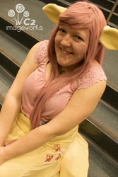 Size: 1366x2048 | Tagged: safe, artist:flutterthunder, fluttershy, human, cosplay, irl, irl human, photo, solo