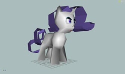 Size: 1024x612 | Tagged: safe, artist:fillerartist, rarity, pony, unicorn, low poly, quality, solo, stylistic suck