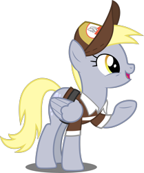 Size: 4180x5000 | Tagged: safe, artist:dashiesparkle, derpy hooves, pegasus, pony, to where and back again, .svg available, absurd resolution, cap, female, hat, mailmare, mare, open mouth, raised hoof, simple background, solo, transparent background, vector