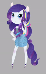 Size: 1280x2049 | Tagged: safe, artist:yuuabyss, rarity, equestria girls, rainbow rocks, ponied up, simple background, solo